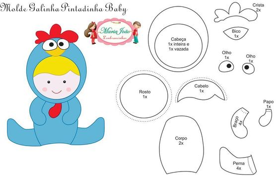 Onde Encontrar e Baixar Moldes Exclusivos da Turma da Galinha Pintadinha