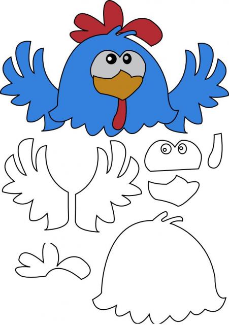 moldes da galinha pintadinha em eva para imprimir