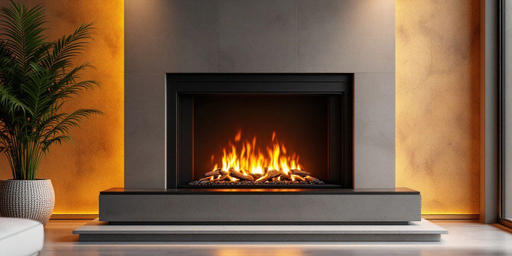 moveis ao redor da lareira