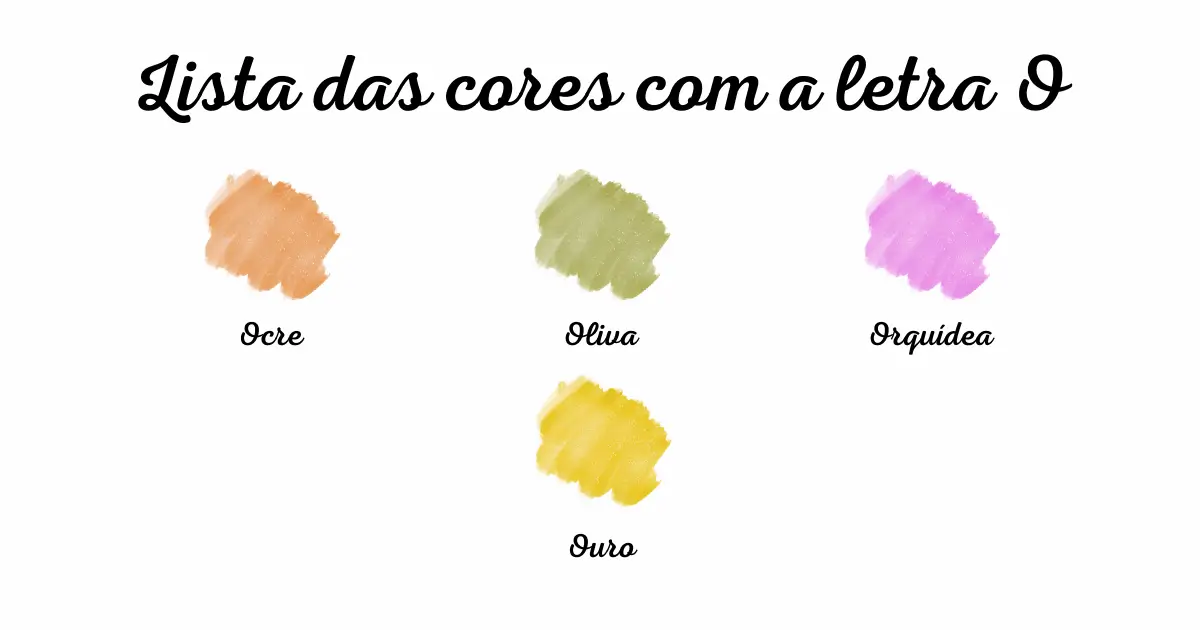 nome de cor com a letra o
