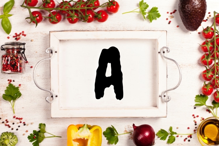 nomes de comida com a letra a