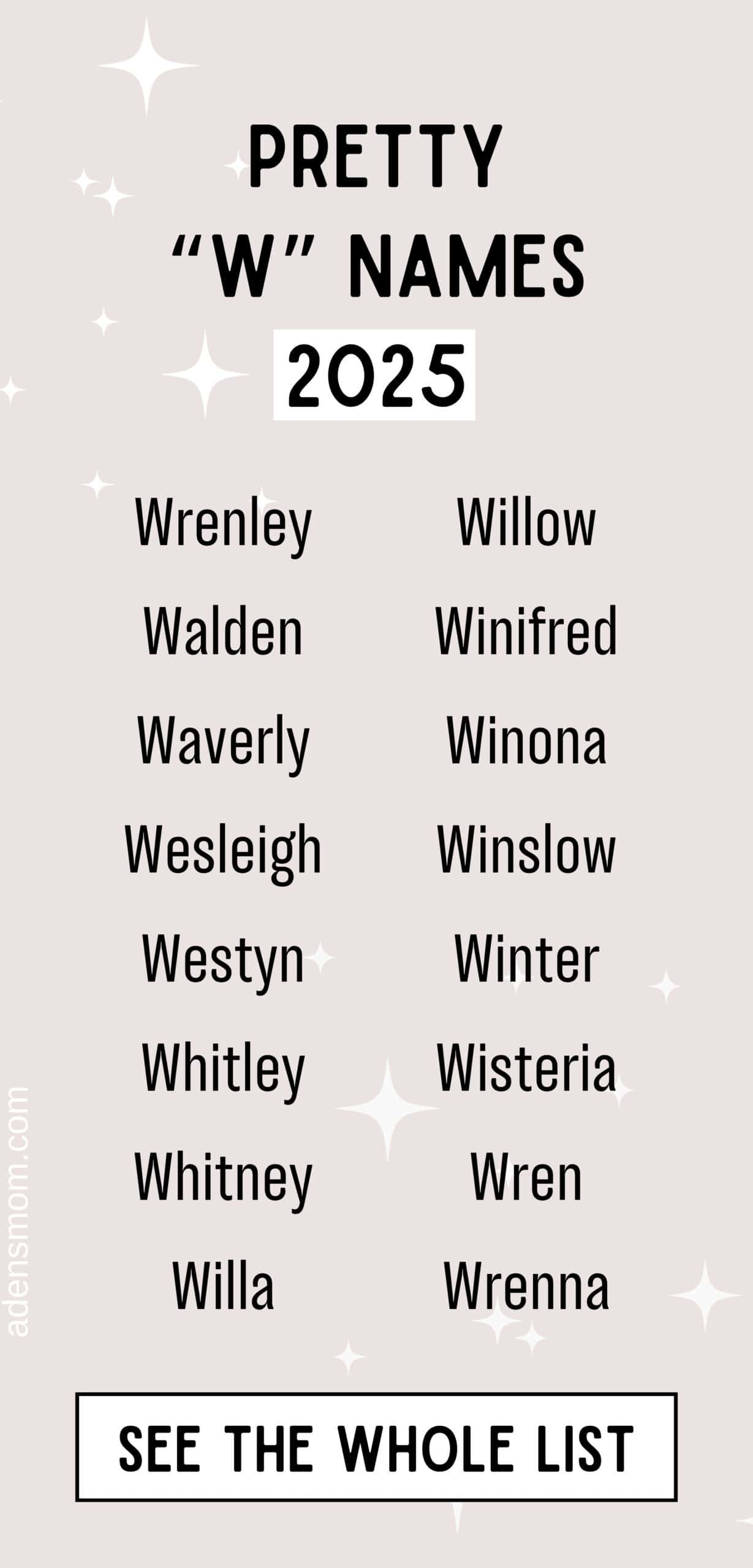 erros comuns ao escolher nomes de meninas com w