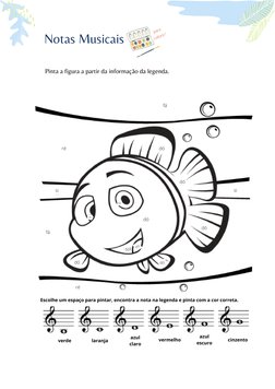 como usar notas musicais para colorir na alfabetização musical