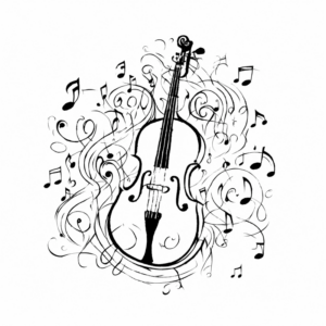 notas musicais para colorir