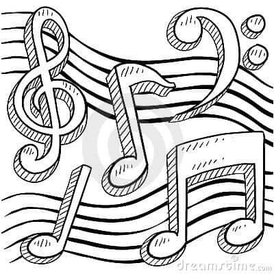 melhores desenhos de notas musicais para colorir