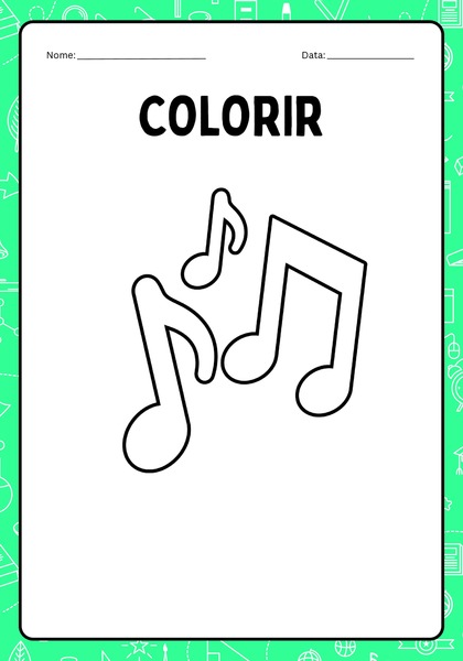 custo de livros de colorir notas musicais