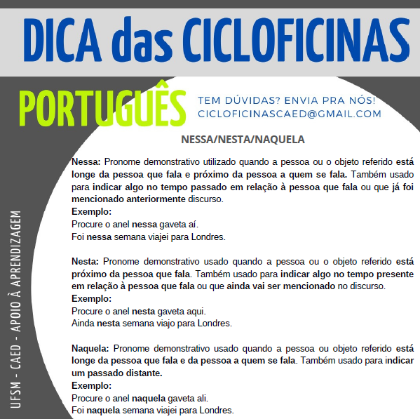 objetos com a letra e