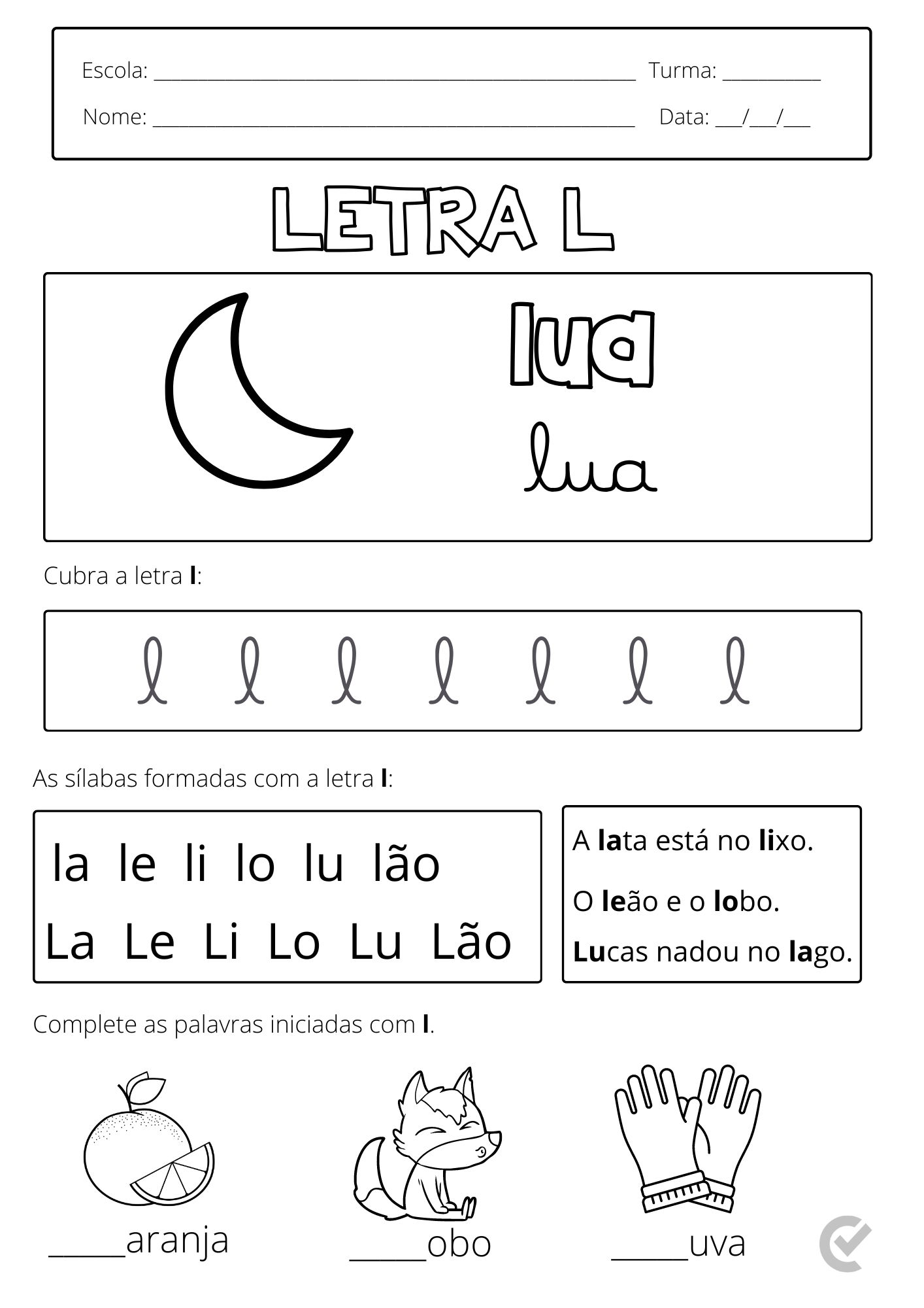 custo médio de objetos com a letra l