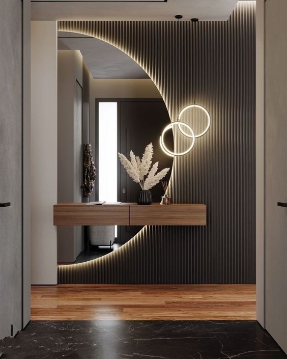 ideias criativas de painel ripado para sala de estar