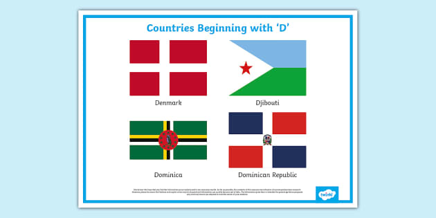 lista de países com a letra d para adedonha