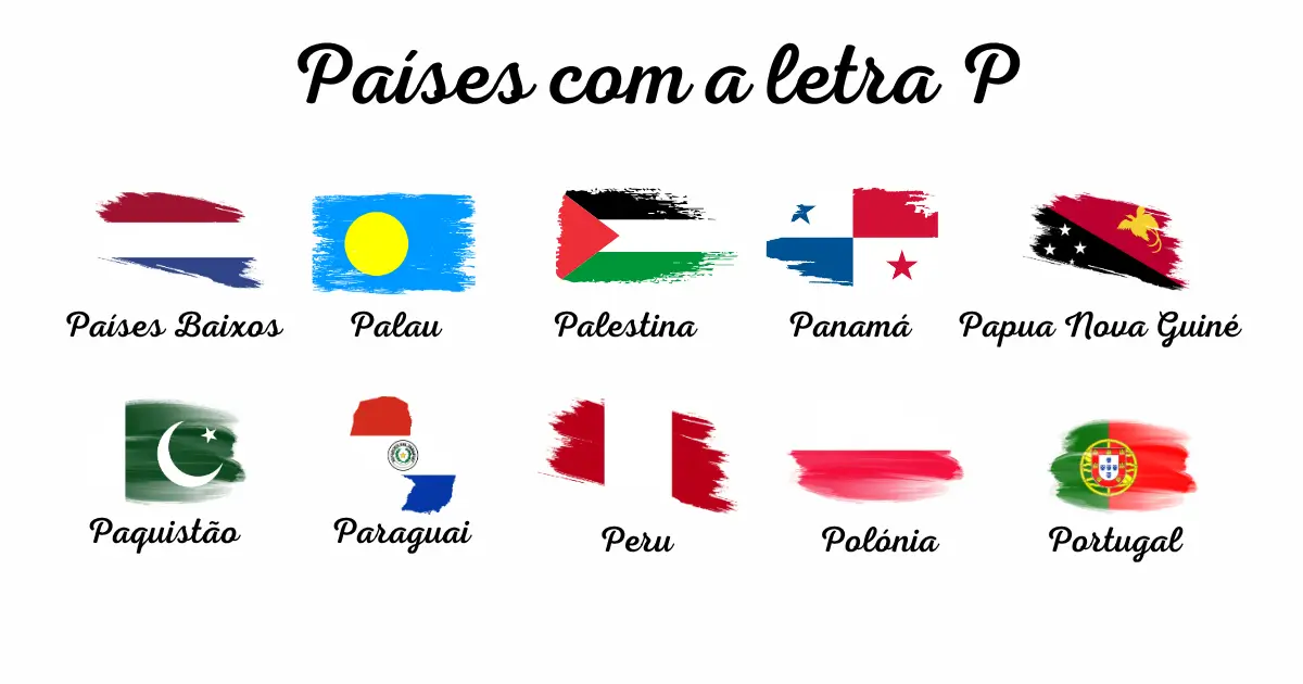 paises ou territórios com a letra p
