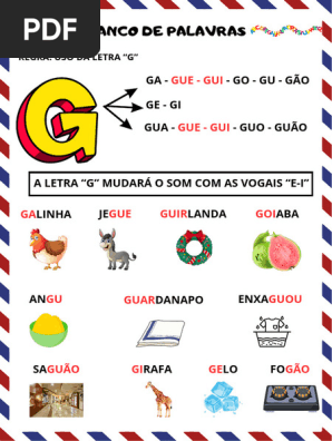 palavras com g vs palavras com j qual a diferença