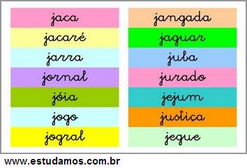 erros comuns ao usar palavras com j