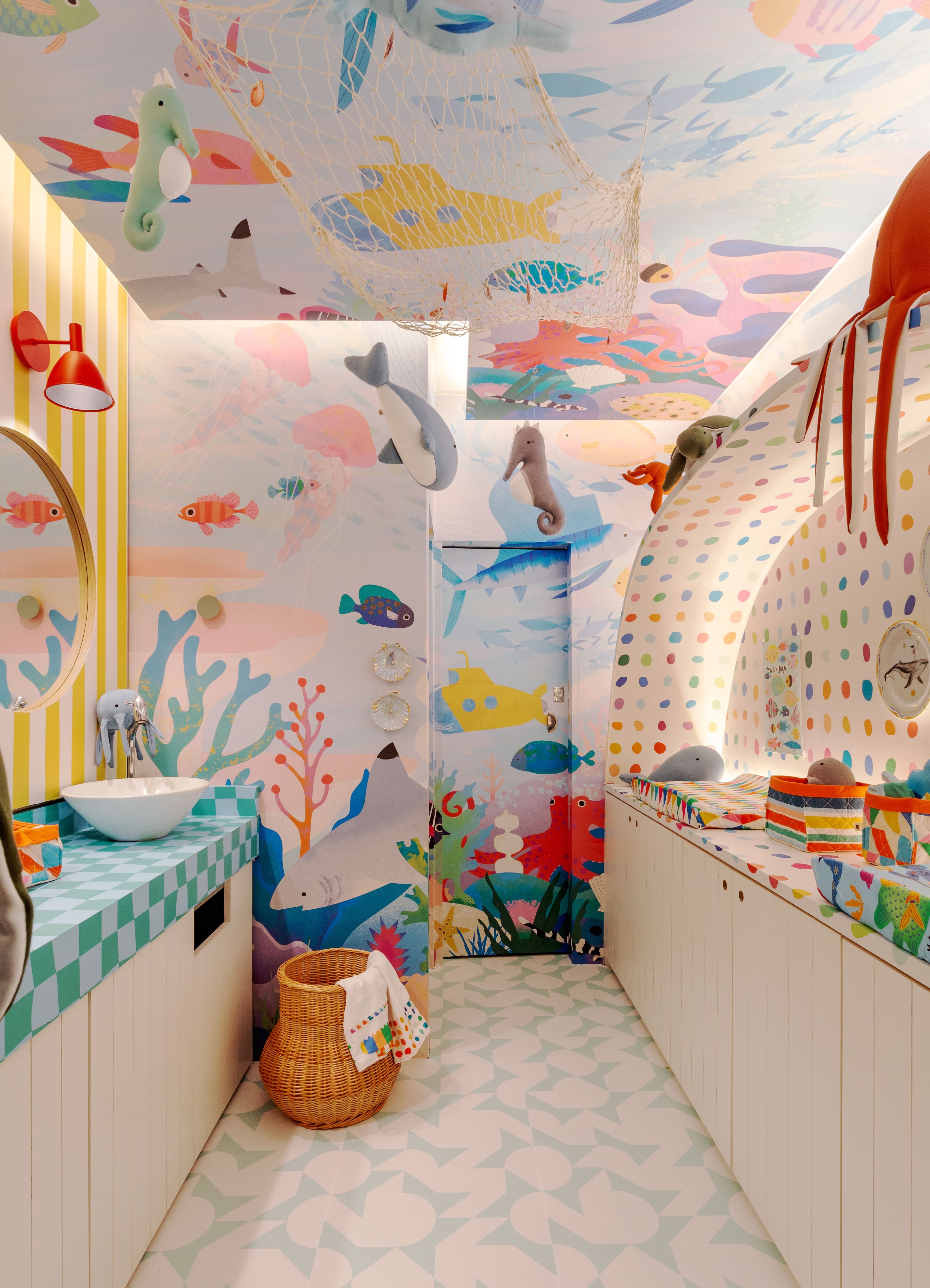 papel de parede infantil aquarela