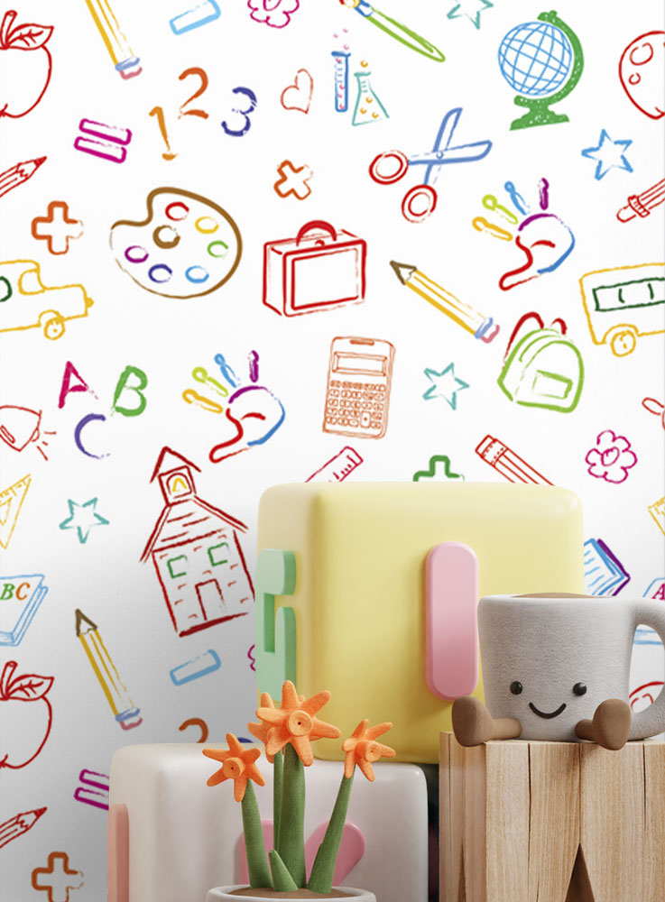 papel de parede infantil para quarto de bebê