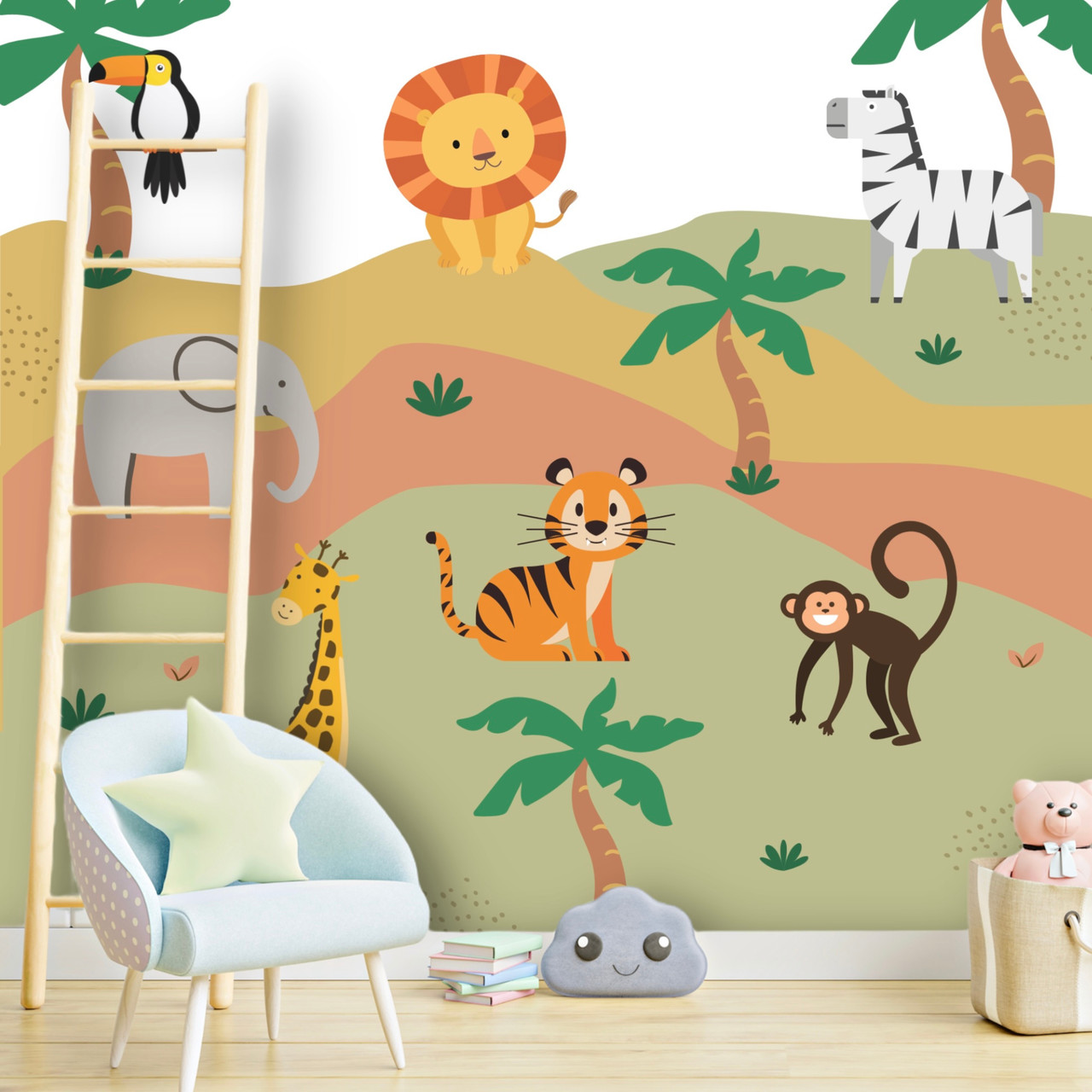 papel de parede infantil geométrico