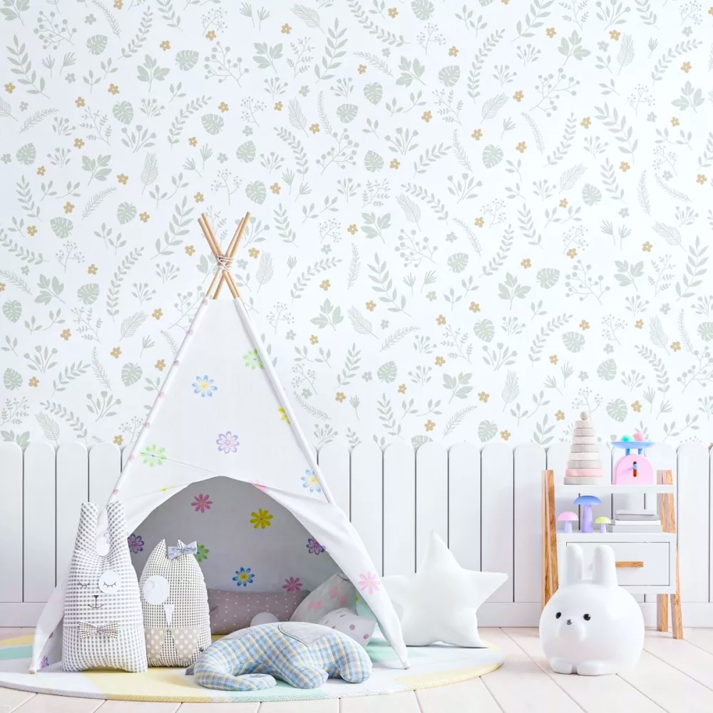 papel de parede infantil geométrico