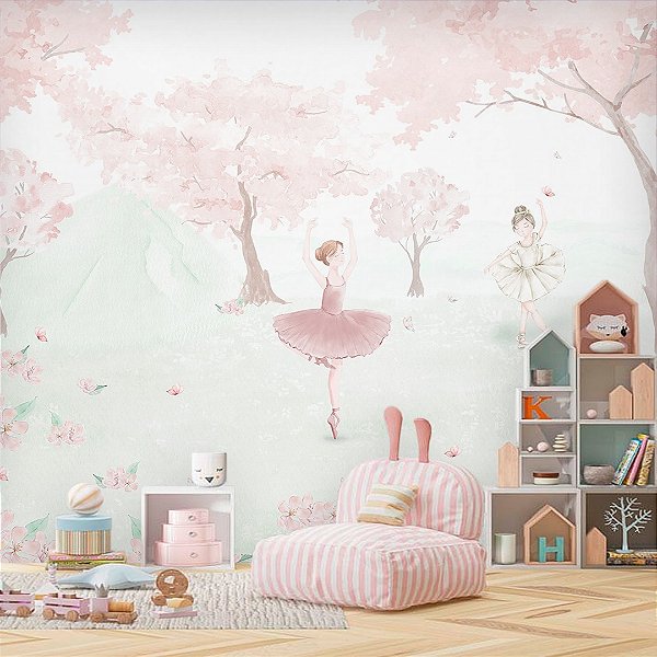 papel de parede infantil tons pastel