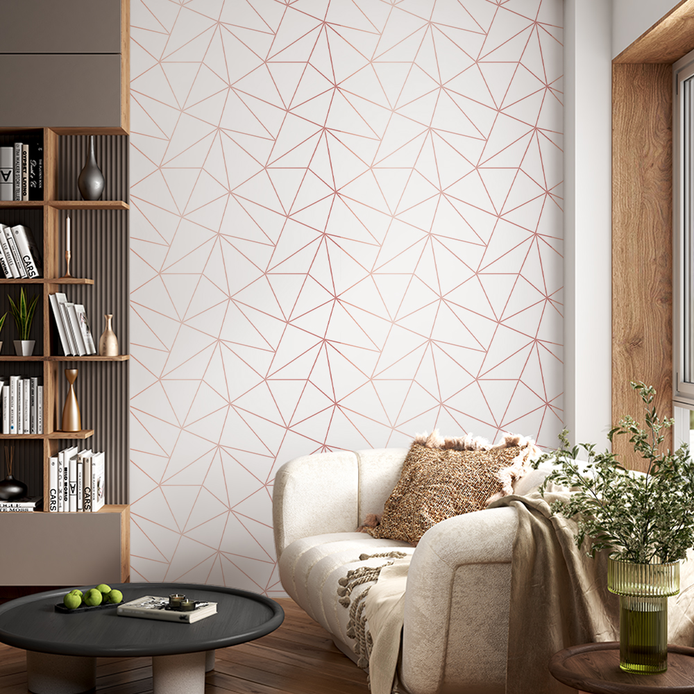 papel de parede sala com estampa de folhagem