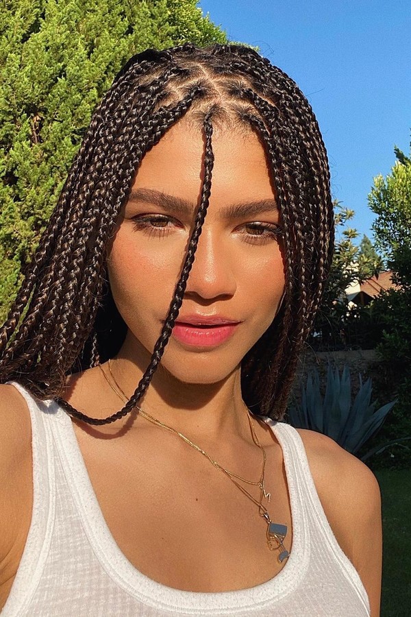 como cuidar de box braids com fibra solta