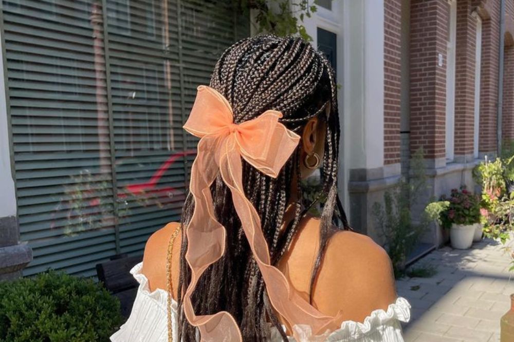como cuidar de box braids com fibra solta