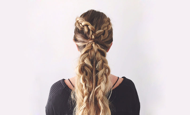 penteados com trança tiara