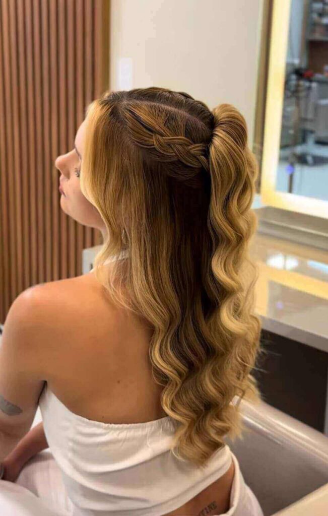 Penteado semi preso para dia a dia