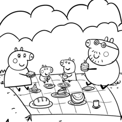 desenhos peppa pig para colorir com giz de cera