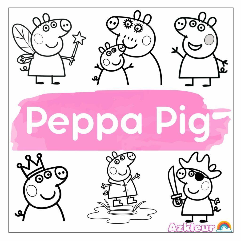 desenhos peppa pig vs patrulha canina para colorir