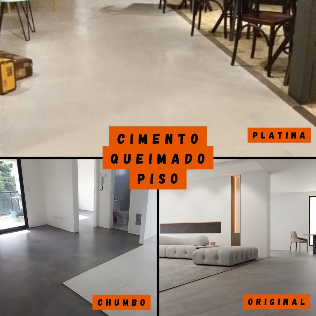 cimento queimado para sala
