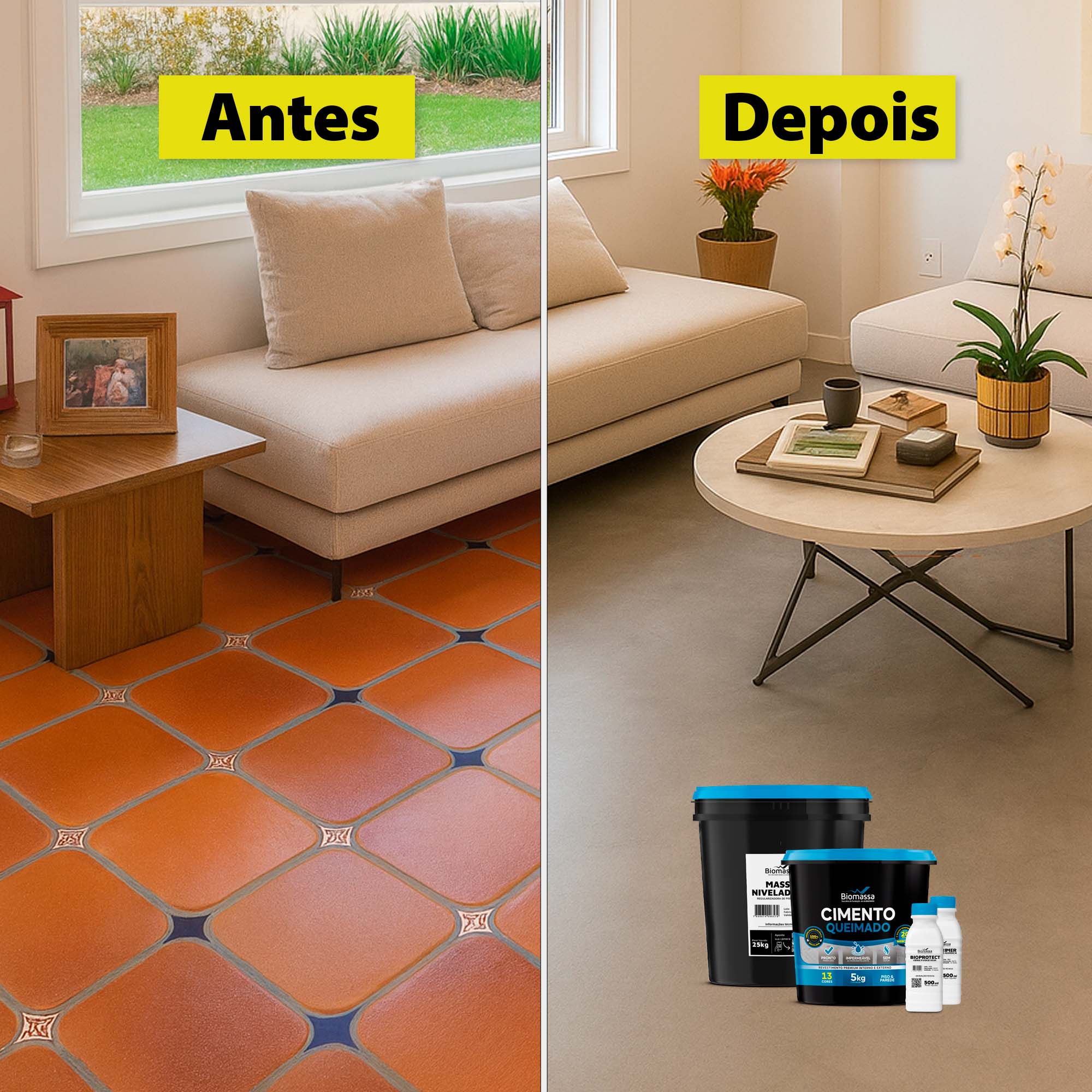 como fazer cimento queimado