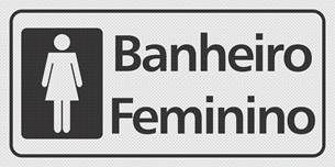placa de banheiro feminino para imprimir e colorir