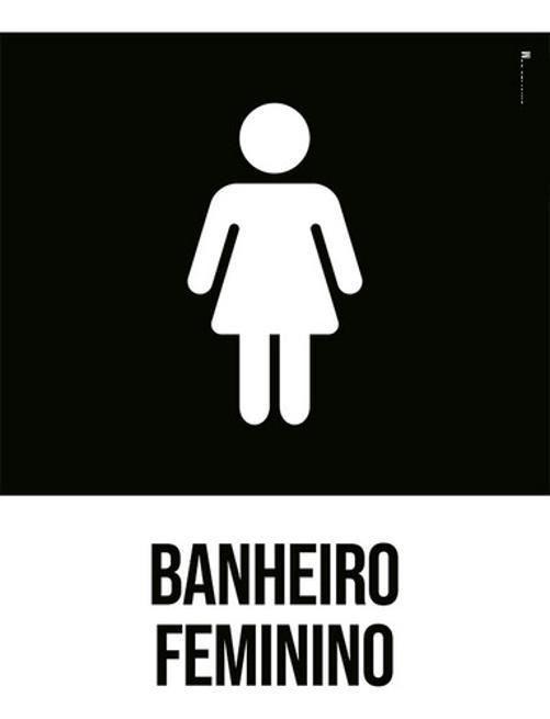 placa de banheiro feminino para imprimir e colorir