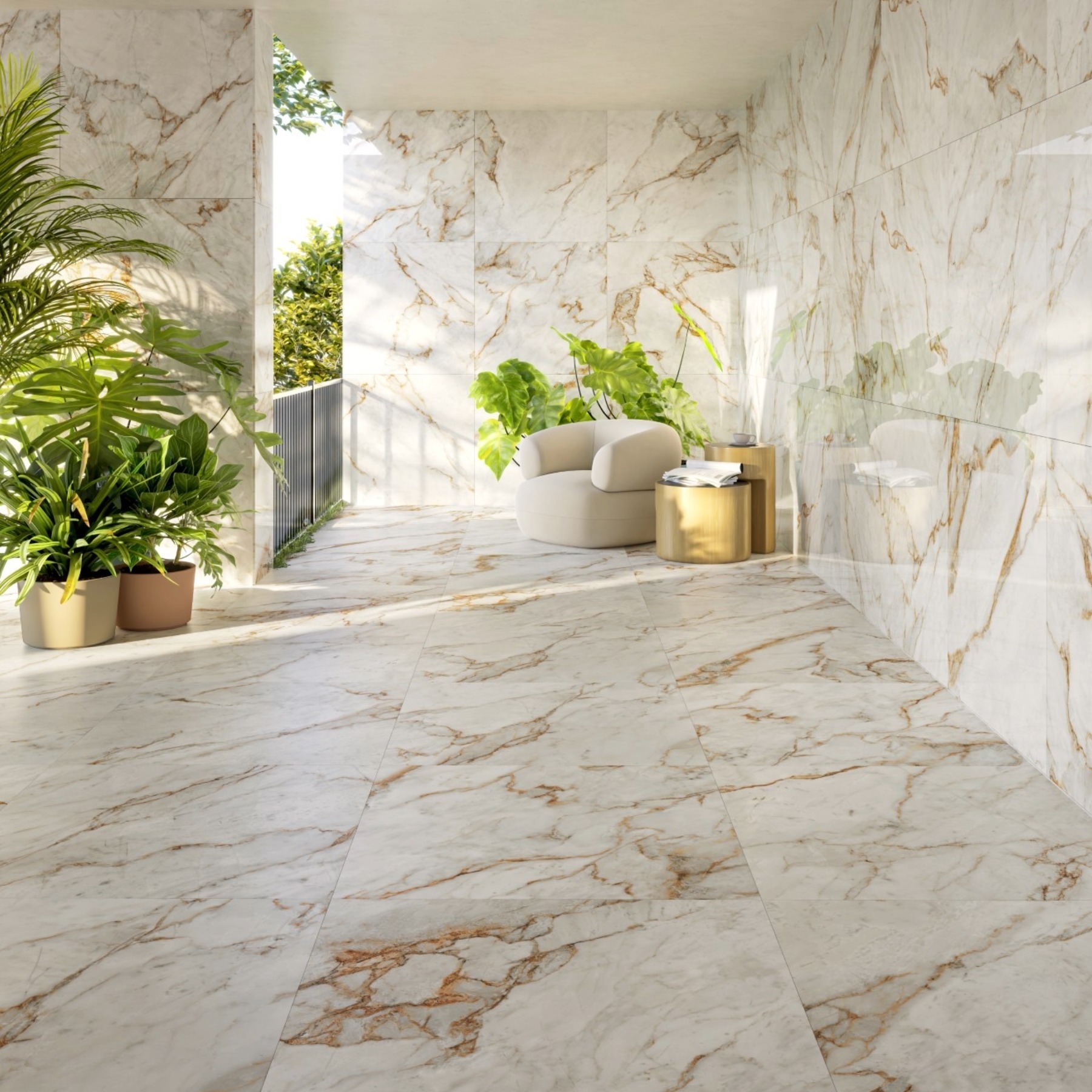 porcelanato marmorizado polido
