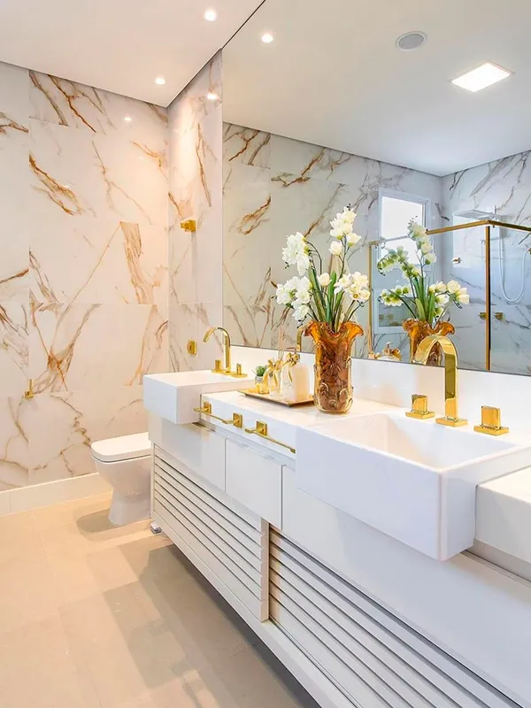 porcelanato marmorizado para banheiro