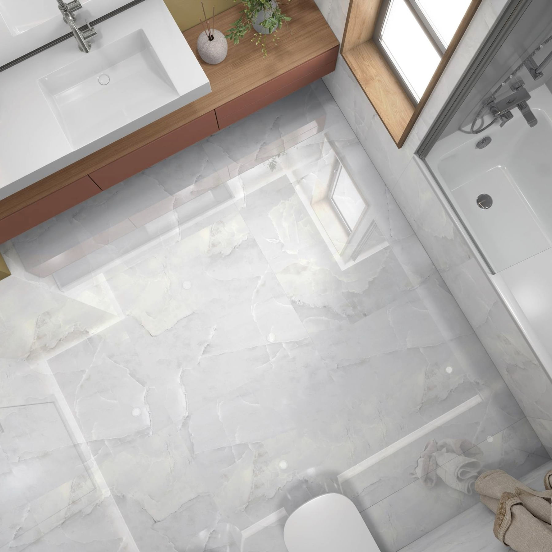 porcelanato marmorizado acetinado