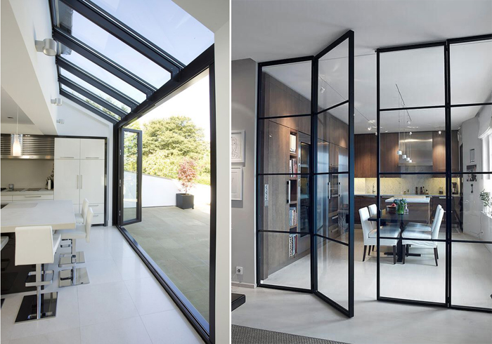 porta de correr de vidro para quarto