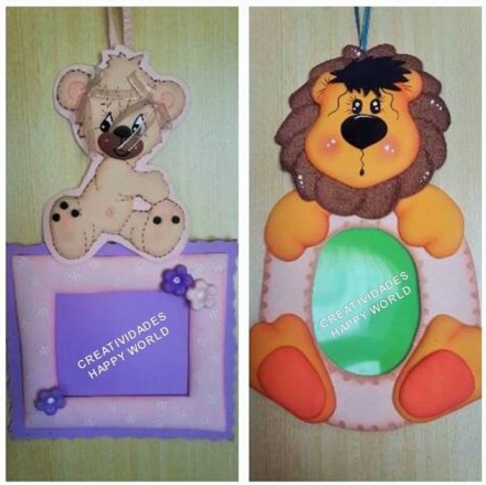 Inspirações de Porta-Retratos de EVA para Festas Infantis: Temas e Modelos