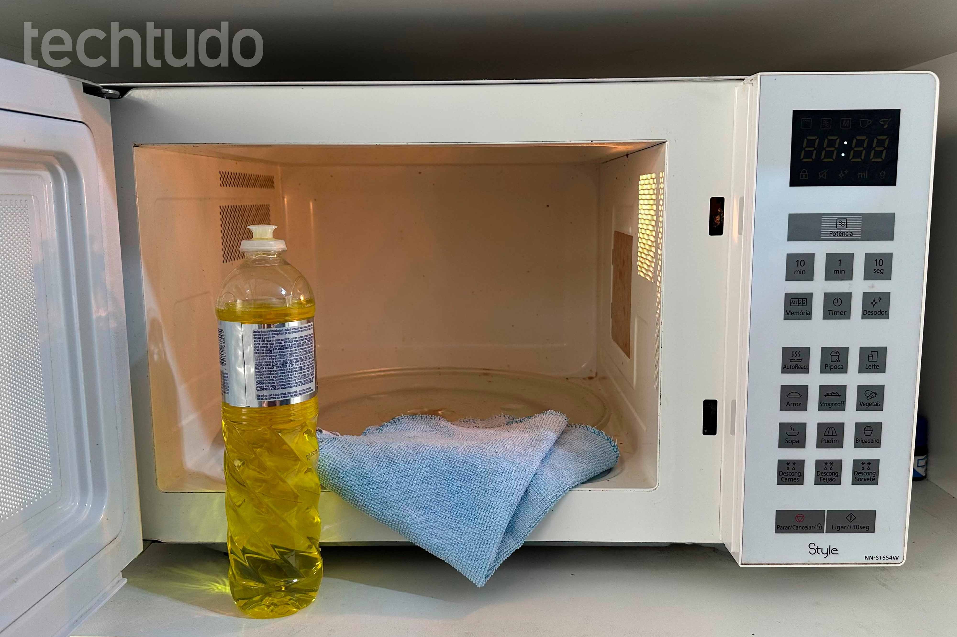 produtos baratos para limpar microondas