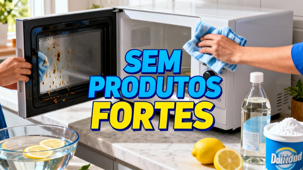 por que meu microondas continua sujo depois de limpar