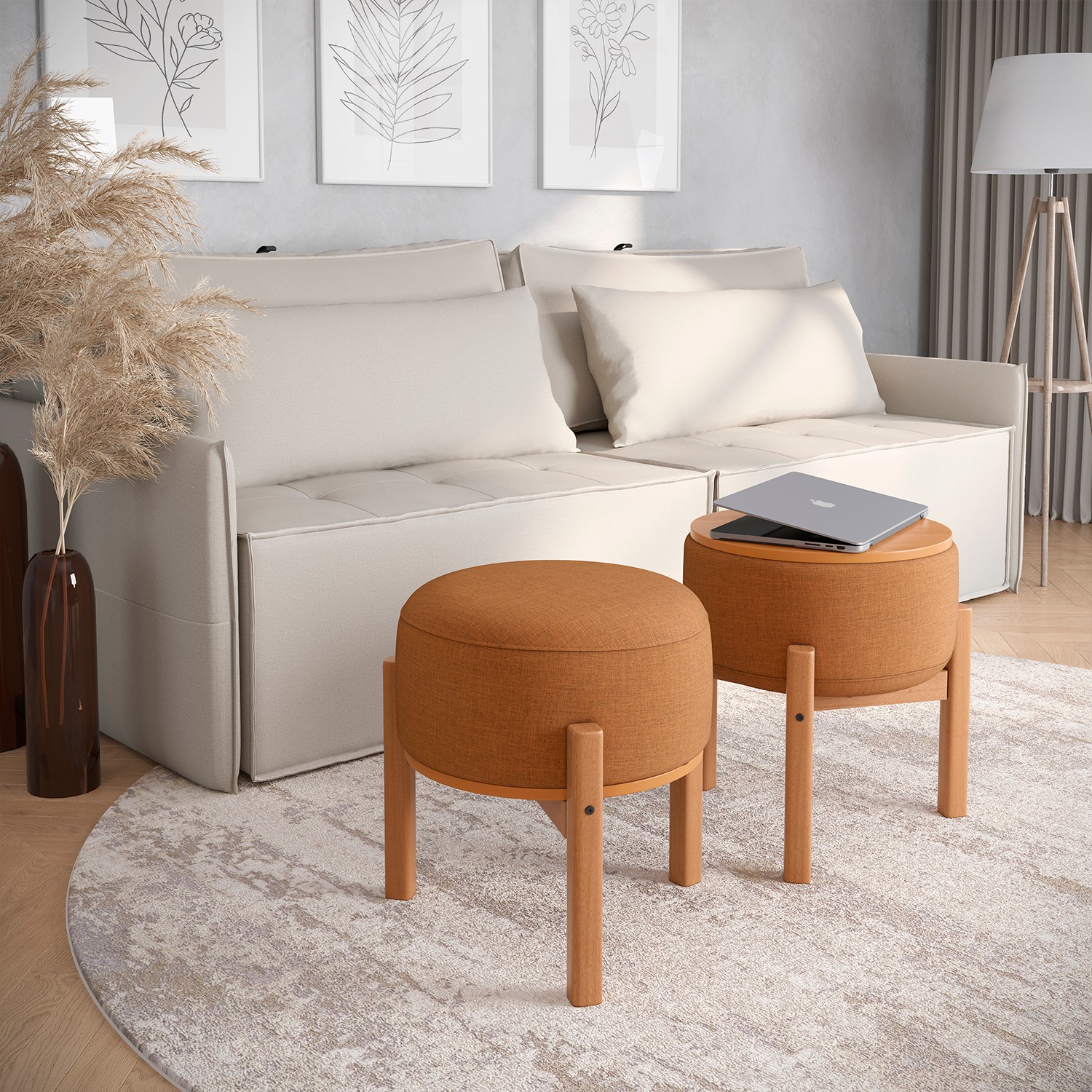 Tendências em puffs de luxo para uma decoração sofisticada