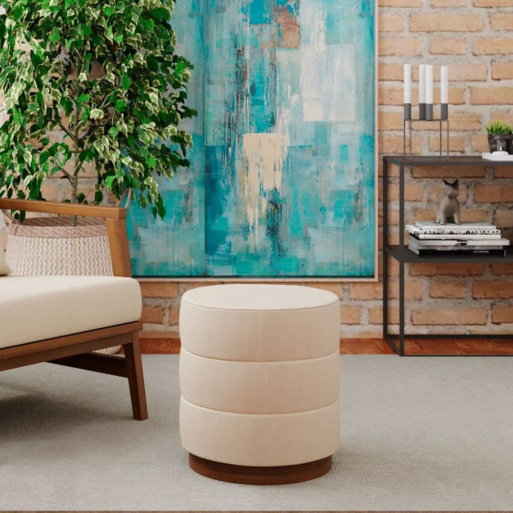 puff na sala de estar