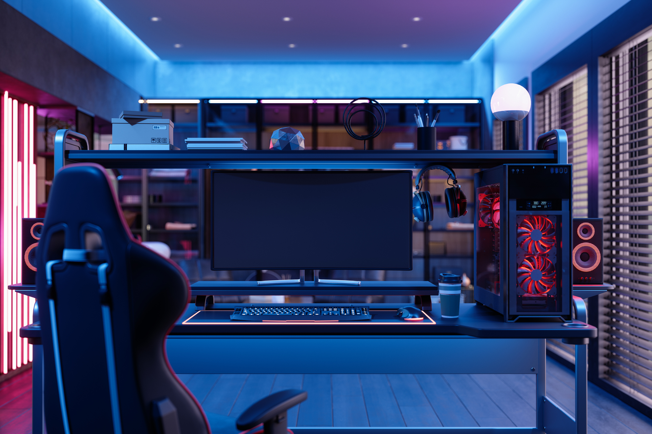 como organizar cabos em um quarto gamer