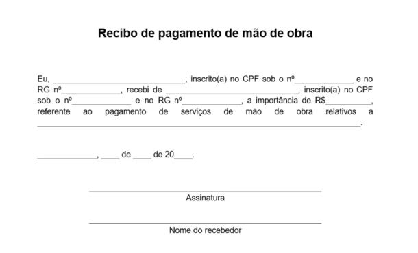 recibo de pagamento para freelancers