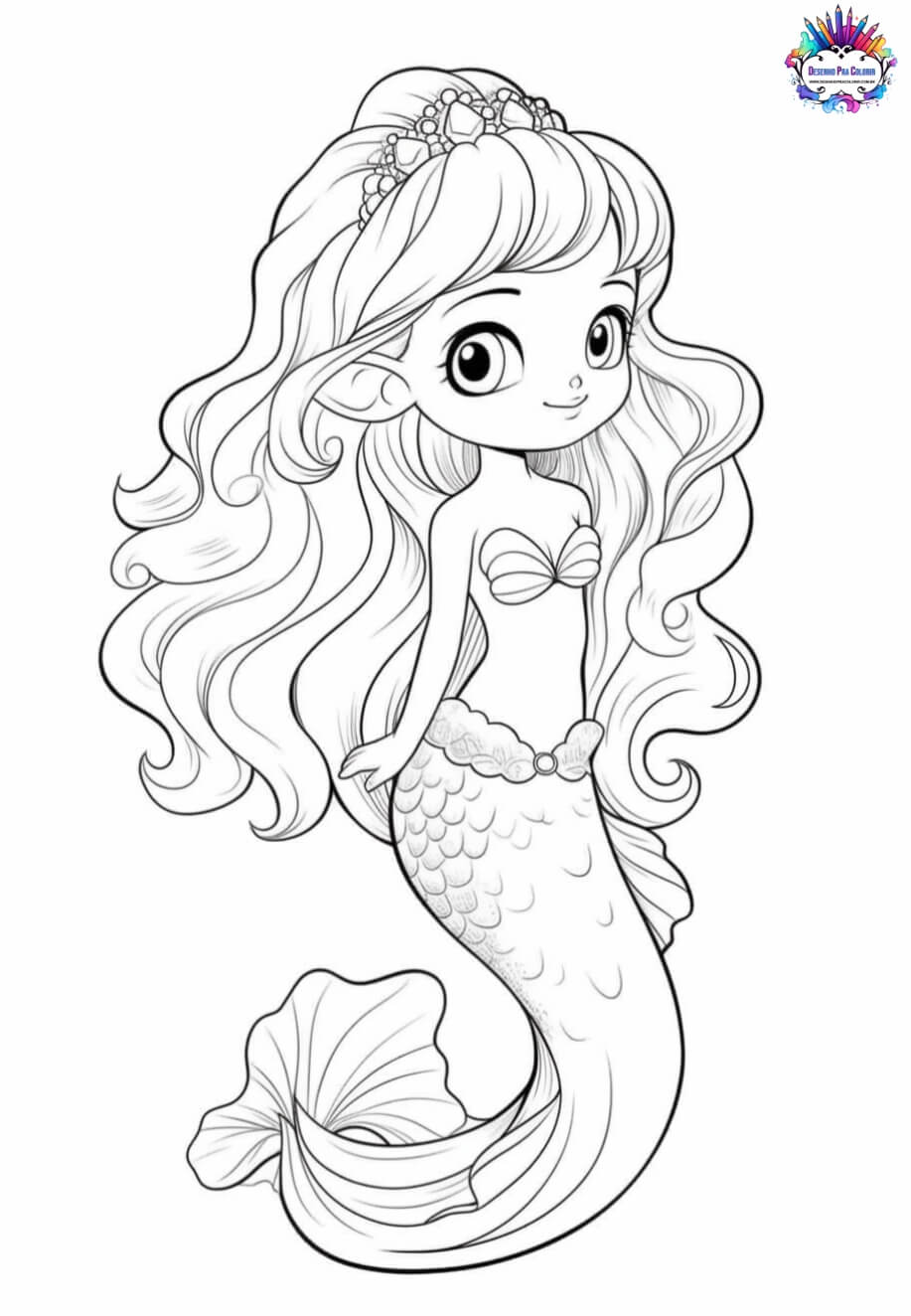 sereia para colorir