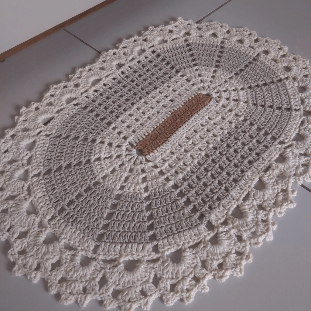 tapete croche oval