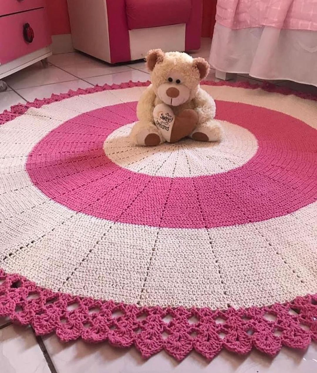 tapete de croche para quarto