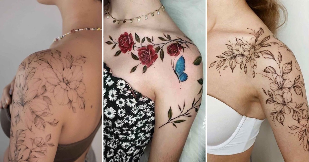 tatuagem feminina ombro ornamental