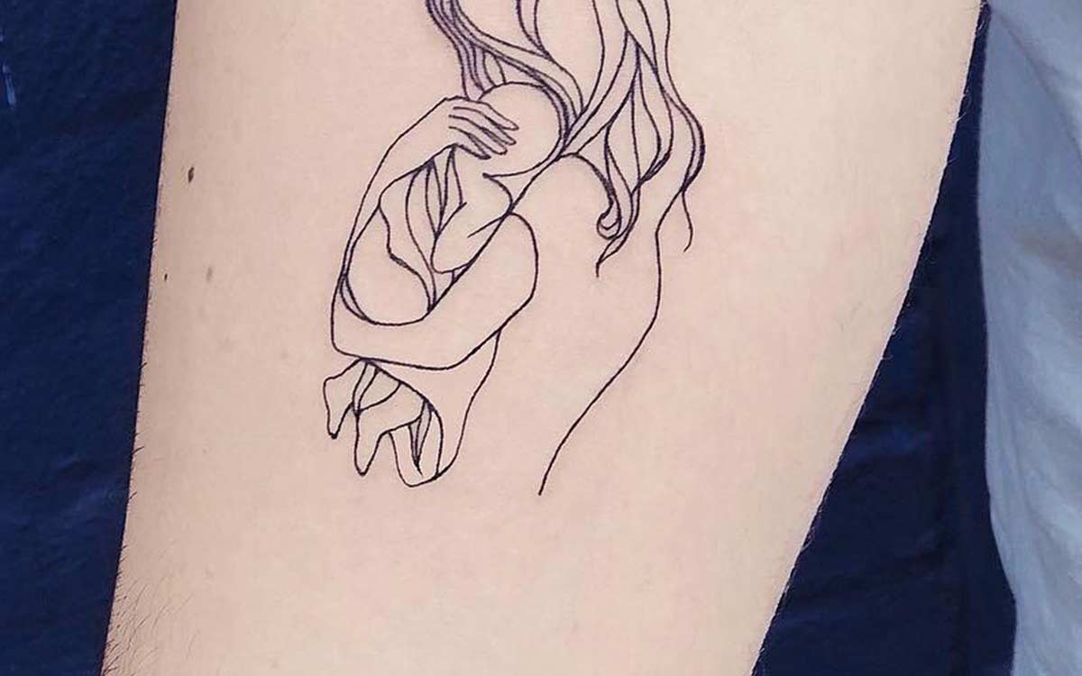 tatuagem nome filho delicada