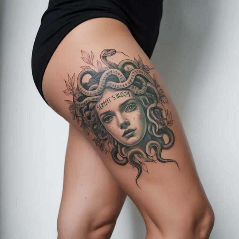 ideias de tatuagem medusa para mulheres